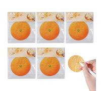 Generico Sticky Notes, Colorful Self-Stick Note Pad, Fruit Sticky Notes, 5 Pieces Orange Shaped Pad, 8 cm Note For Office School Classroom Desk College Work Home Couples Friends Students