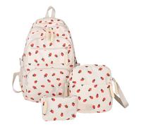 Genérico Strawberry Bookbag - Bookbag Set | Spacious and Lightweight Breathable Lightweight Shoulder Bag Strawberry for Girls For Kids Students Daily Outdoor Travel For, white, Consulte la descripción