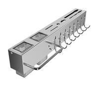 Generico SupportDe Rail De Cuisine Adhésif - Suspension Bars for Ustensiles En Acier Inoxydable, Organisateur Mural Pour Ustensiles De Cuisine, Support De Rangement Pour Charges, Support Multi-cr