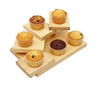 Genérico Sushi Serving Tray, Wooden Tiered Presentation Rack For Sashimi | Sushi Service Steps | For Home, Floor, Restaurant, Izakaya, Kitchen, Dining Room, Catering And