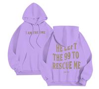 Genérico Sweatshirts Men Black Hoodies Men Letter Print Reversible Jesus Sweatshirt with Pockets Plus Size Top Men Casual Outdoor, berry, M