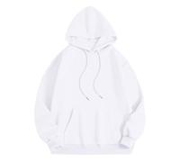 Genérico Sweatshirts Men Hoodie Halloween Sweatshirt Sweatshirts Men Plus Size Drawstring Hooded Print Back Sweatshirt Casual Outdoor Pockets, A White, S