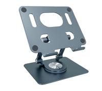 Genérico Swivel Laptop Stand - 360 Degree Rotatable Aluminum Base | Foldable and Portable Desk Stand | Ergonomic Riser for 11-17 Inch Computers,