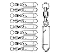 Generico Swivels Equipment for 10 x High Strength Swivels and Press Studs with Bearings, Snap for the Salt Water for Bulls