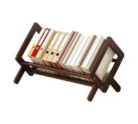 Generico Table Top Bookshelf, Wooden Tabletop Organizer, 40 x 25 x 26 cm, Storage Display Rack, Bookcase, Non-Slip Storage Shelf, Ideal for Cds Journals Documents Books Bedroom