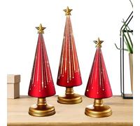 Genérico Table Tree | Mini Resin 3 Pieces | Star Shaped Table Figurine | for the Winter Christmas Party in the Living Room, Office, on the Mantel or the Me