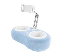 Genérico Tablet Holder - Comfortable for Tablet E Phone 4.7-13 Pollici, 360° Adjustable with Braccio Pieghevole 180°, Plush + ABS + Lega Di Alluminio per Casa Ufficio Viagg