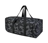 Genérico Tackle Bag: Gear Storage Bag, Wear Resistant Fishing Backpack | Large Capacity Multi-hole Shoulder Bag, Portable Tackle Organizer, Dark Night Camouflage, Consulte la descripción, See