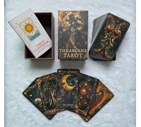Generico Tarot Cards The Arcane Tarot Esoteric Deck of 78 Illustrated Cards in Gothic and Mystic Style with Guide Divination Cards for Spiritual Readings and Collection