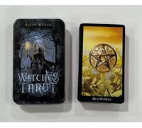 Generico Tarot Witches Tarot by Ellen Dugan, Tarot Card Deck in Tin Box, Complete Set with Mystical Illustrations