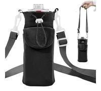 Genérico Tas Waterflessen - Verstelbare Alle Weersomstandigheden | Waterfles Houder Schoudertas - Jongens Meisjes Studenten Tieners Volwassenen Fitness Wandelen Reizen School Kamperen Pendelen, Black