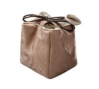 Genérico Tea Container - Drawstring Aesthetic Embroidered Portable - Chinese Tea Accessories Case for Home, Women, Office, Travel, Holiday, Camping, Picnic, Road