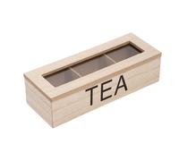 Genérico Tea Organizer Box, Wooden Container Holder, Vintage Design Storage Accessories for Bedroom, Tea Rooms, Living Room, and Study Place, Versatile for Any Space