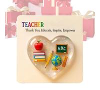 Genérico Teacher Keepsake | Heart Party Decorations | Educational Keepsake with Thank You Card | For Teens Boys Girls School Classroom Students Graduation Christmas