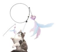 Generico Teaser Wand for Cats, 80 cm, Realistic Interactive Play | Bright Color Teaser, for Home Exercise, Daily Enrichment, Indoor Play Relaxation Routine for Puppies