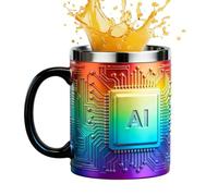 Generico Technological Themed Coffee Table Decoration with Fun Chip Shape, Stainless Steel Coffee Table Decoration for Cold Water Tea Hiking