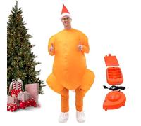 Genérico Thanksgiving Day Costume,Christmas Inflatable Chicken Full Body Costume - Thanksgiving Cosplay Suit - for Adults Lovers Family Wife Husband