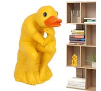 Generico Thinking Resin Figurines, Thinking Figurines, Duck Statue | Resin Sculpture Statue, Ducks Figures, Funny Animal Decorations, Statues of for Garden Decoration P