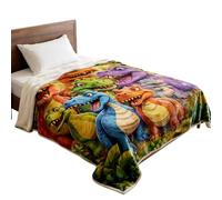 Generico Throw Blanket - Flannel Throw Blanket with Dinosaur Pattern Warm for Sofa and Sofa Decor, Soft and for Relaxing, Bedroom, Dorm, Apartment, Kids