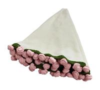 Genérico Throw Blanket - Knit Blanket with Crochet Flower Bouquet | Romantic Soft Nap Bedding for Bedroom, Sofa and Living Room Sofa, Bedroom and Crib Decor