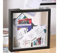 Genérico Time Fragments Double Sided Travel Ticket Frame - Clear Shade for Airlines, Train Tickets, Photos & Souvenirs, Home & Apartment Display
