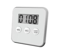 Generico Timer for Kitchen - ABS Digital Magnetic Alarm 3.15 x 3.15 Inches, Timer with Compact LCD Display and Back Magnet | Negative Timing 99 Minutes and 59 Seconds for, White, riferimento alla