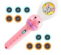 Generico Toddler Slide Projector Toy - 80 Pattern Storytime Flashlight with Projection Discs, Flashlight Toy for Night Light | Portable Visual for Kids Time to Go A, Flashlight for BAMB