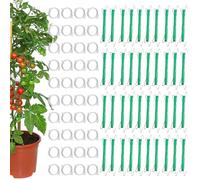 Generico Tomato Hooks with Twine - Hanging Hooks for Tomatoes with Garden Wire | 40 Pieces Climbing Growing Supports Prevent Falling for Greenhouse Balcony Orchard Urban Agriculture