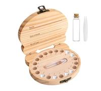 Genérico Tooth Keepsake, Beautiful Wooden Keepsake Container - Case for Children's Teeth | for Birthday Growth Home Indoor Bathroom Gift Small
