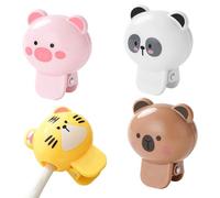 Genérico Toothbrush Head Case, Animal Shaped Dust Protector with Decorative Clip | 4 Units Unisex Attachment for the Whole Family