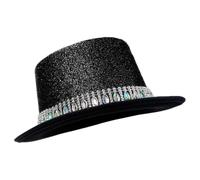 Genérico Top Hats for Men | Unisex Head Accessory with Rhinestones | Shiny Costume Hat, for Cosplay Magic Party Masquerade and Theatrical Play