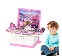 Genérico Toy Book Charm Keychain - 3D Mini Popup Fidget Toy, Cute Backpack Key Ring Accessory | Fun Creative Charm Gift Boys Girls Kids, Small Portable Toys For School Bags Travel Everyday Use