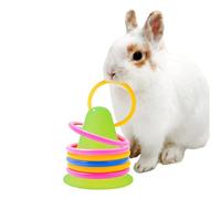 Generico Toys for Rabbits, Stacking Puzzle Toys - Rings for Rabbits and Other Small Animals, for Small Animals Squirrels Chinchillas Ferrets Hamsters Cage Inside Outside