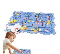 Generico Track Builder Puzzle Layout Points, Railway Group Set | Multi-Car Sliding Puzzle with Interactive Learning Activity for Imaginative and Practical Exploration