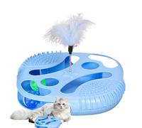Genérico Track Toy with Ball for Cats, Circuit for Cats with Balls and Feathers - Interaction Game for Kittens | for Daily Exercise and Indoor Entertainment That the Boredom