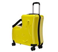 Genérico Travel by hand with 3 digit password lock for kids, 20 inch silent wheels, seat belts, Yellow, Consulte la descripción, See description