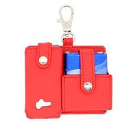 Genérico Travel Case for - PU Lobre de para la custody de la vacuo | Vaporization Houses Compact Portable Custody with Carabinero for Daily Travel Urban Travel for Men, red, Consulte la