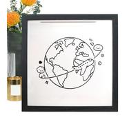 Generico Travel Memories Box - Space Themed Storage Frame with Hook - Life on the Go in a Frame Box | For Museum, Tourism, Photo, Memorial, Concert, Adventure, Wall and