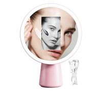 Genérico Travel Mirror - Mirror with Lights | Makeup Mirrors | 3 Modes Rechargeable Sensitive Illuminated Dimmable 7.6 Inch Appearance for Vanity Bathroom for Teens