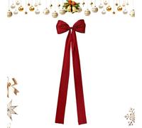 Generico Tree Topper with - Large Christmas Ornament, Red Garland in Highlight, Entrance Wall, Fireplace Background for Parties, Seasonal Touch of the Living Room, Expos