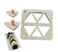 Genérico Triangle Rice | Quick To Make Classic Wooden Sushi Press,Seaweed Sushi Press Maker,for Home Lunch DIY Meal Prep Cooking Ensures Efficient Creation Of Uniformly Shaped Rice Balls, Offeri