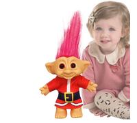 Generico Troll Doll, Vintage Christmas Lucky Troll Dolls - Cute Bookshelf Ornaments, Desk Collectors, Festive Decorations for Living Room Bedroom and Bookcase