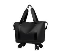 Generico Trolley Bag | Folding Rolling Suitcase | Large Carpet Bag with Rotating Wheels for Business and Tourism Travel, Black, riferimento alla descrizione, Please refer to description