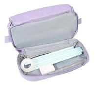 Genérico Trousse De Crayons Grande Capacité, Étui À Stylos Multifonction Avec 4 Compartments, Sacoche Fournitures Scolaires Et Adultes, Étui De Rangement Pour Bureau École Voyage, Purple