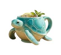 Genérico Turtle Mug - Thermal Tableware Marine Theme | Ceramic with 3D Effect and Shapes, For Home, Cold Drinks, Relaxation, Friends, Art Lovers and Celebrations in All