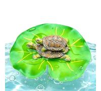 Generico Turtle Statue, Resin Ornaments with Animals and Leaves | Turtle Shaped Garden Decorations Animal Figurines - for Home Outdoor Garden Yard Lawn Landscape Pool Pond