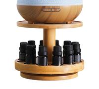 Genérico Two Tier Aromatherapy Shelf - Solid Wood Perfume Bottle Display Shelf Organizer | Decorative Storage for Oil Diffusers