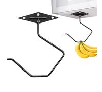 Genérico Under Cabinet Banana Hook,Folding Reinforced Rigid Use - Kitchen Hook to Install Under the - For Kitchen, Motorhome, Bedroom, Farmhouse, Pantry, Dining Room