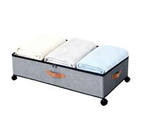 Generico Under The Storage Box | Large Organizer With Lid | Under The Storage Containers With Wheels | For Shoes Clothes Toys Blankets Linen Organization Home Bedroom