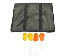 Genérico Unhooking mat for tents, robust and waterproof PVC material, compact and foldable design for transport, raised side walls for maximum protection, As shown in picture, Consulte la descripción